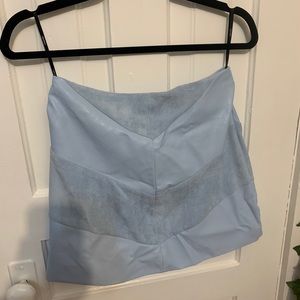 Forever 21 Blue Suede Mini Skirt